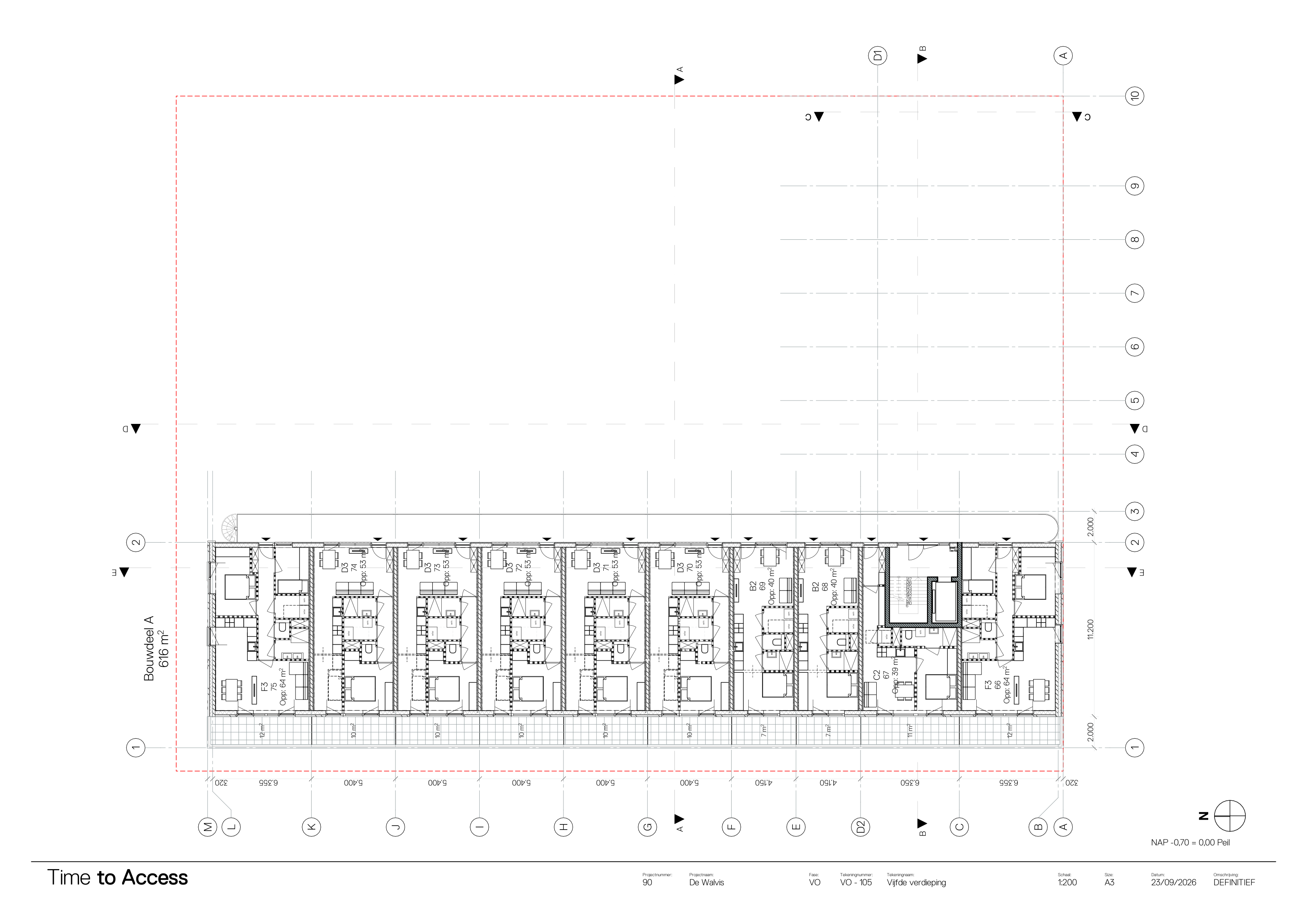 Plattegrond vijfde verdieping — definitief VO (VO-105)